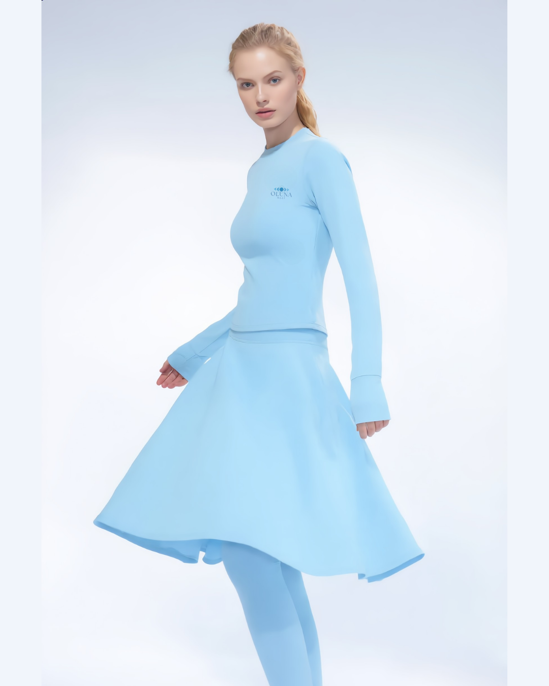POISE Pilates Set in Baby Blue | UPF 50+ Activewear – Oluna Wear 